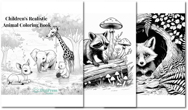 Realistic Animal Coloring book