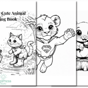 Children's cute animal coloring book