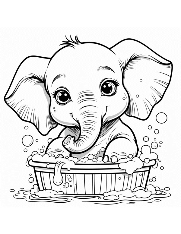 Children's cute animal coloring book - Image 4