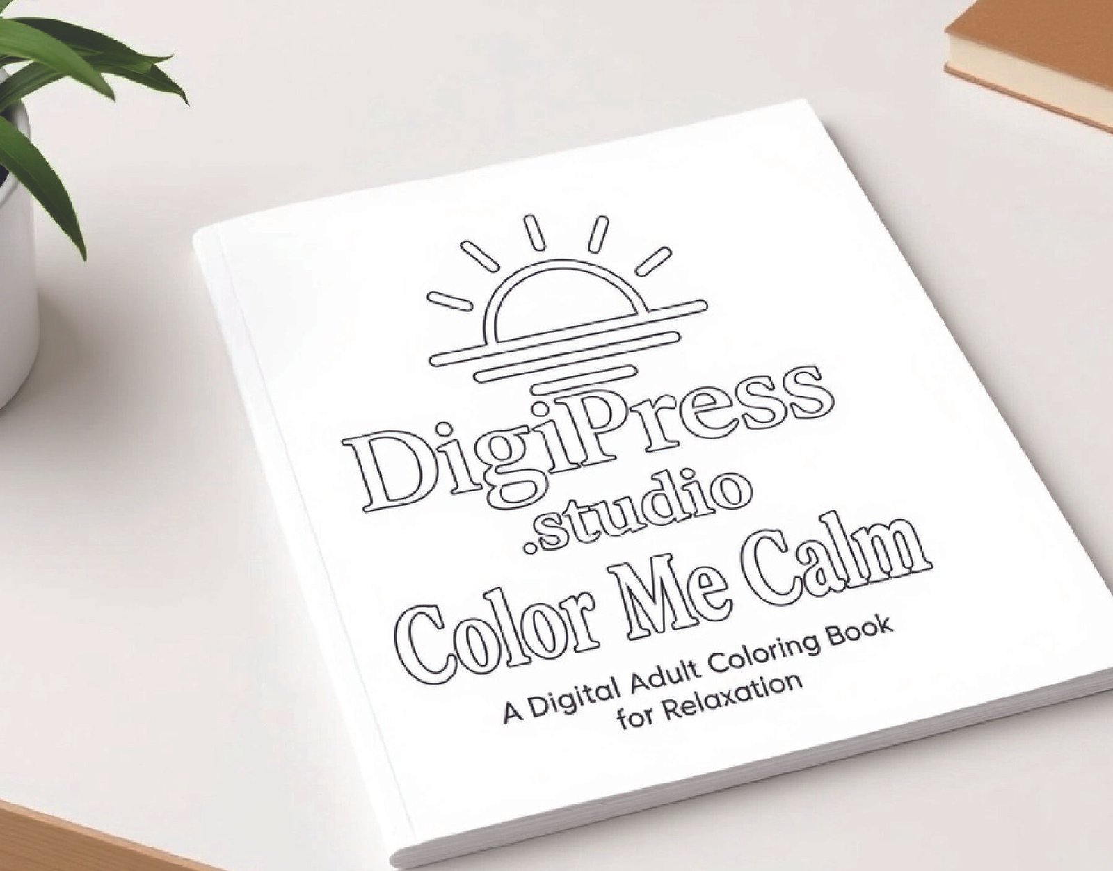 Color Me Calm: A digital adult coloring book for relaxation with text